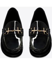 Saint Laurent - Le Loafer Embellished Patent-leather Loafers - Lyst