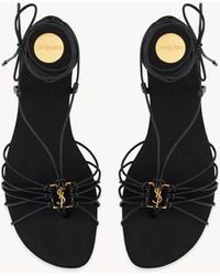 Saint Laurent バビロン ミュール（スムースレザー） レッド | Lyst