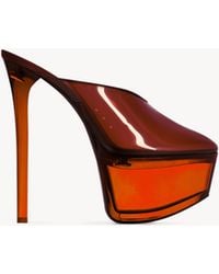 Saint Laurent - Whisky Platform Mules - Lyst