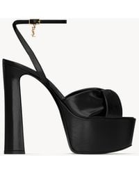 Saint Laurent - Franciane Platform Sandals - Lyst