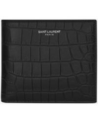 Saint Laurent - Paris East/west Wallet With Coin Purse In Crocodile-embossed Leather - Lyst
