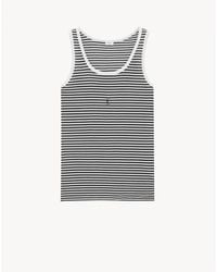Saint Laurent - Striped Tank Top - Lyst