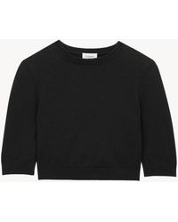 Saint Laurent - Saint Laone Sizerent クロップドトップ（ウール） - Lyst