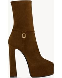 Saint Laurent - Stivaletti Con Plateau Nico - Lyst