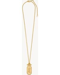 Saint Laurent - Cassandre Collier À Plaquette En Métal - Lyst