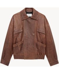 Saint Laurent - Bombardier En Cuir - Lyst