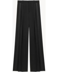 Saint Laurent - Wide-Leg Tuxedo Pants - Lyst