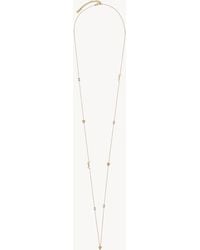 Saint Laurent - Cassandre, Heart And Rhinestone Long Necklace - Lyst