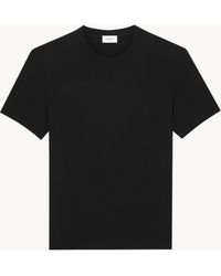Saint Laurent - Cassandre Ribbed T-Shirt - Lyst