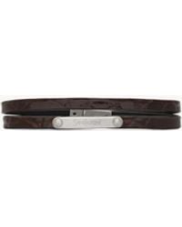 Saint Laurent - Bracelet Double Tour En Crocodile Et Métal - Lyst