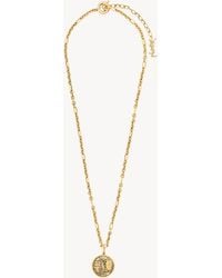 Saint Laurent - Cassandre Medallion Necklace - Lyst