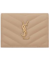 CASSANDRE SLIM KEY CASE IN GRAIN DE POUDRE EMBOSSED LEATHER, Saint Laurent