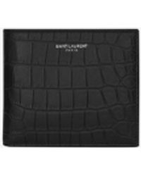 Saint Laurent - Paris East/west Wallet With Coin Purse In Crocodile-embossed Leather - Lyst