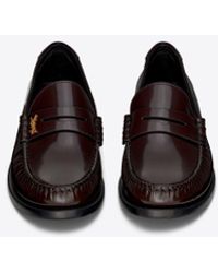 Saint Laurent - Le Loafer Penny Slippers - Lyst