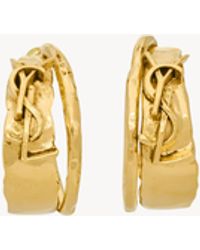 Saint Laurent - Large Cassandre Earrings - Lyst