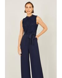 Yumi' - Lace Sleeveless Jumpsuit - Lyst
