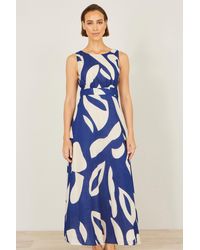 Yumi' - Abstract Maxi Dress With Tie Back - Lyst