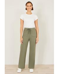 Yumi' - Relaxed Stretch Wide Leg Trousers With Pockets - Lyst