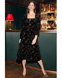Yumi' - Cosmic Foil Print Midi Dress - Lyst