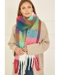 Yumi' - Check Soft Scarf - Lyst