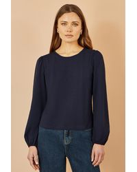 Yumi' - Stretch Cotton Jersey Long Sleeve Top - Lyst