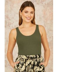 Yumi' - Fine Knit Vest Top - Lyst