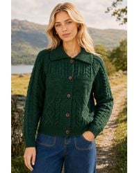 Yumi' - Cable Knit Boxy Jacket - Lyst