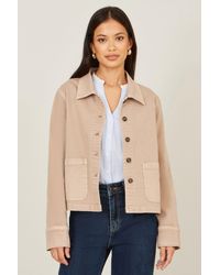 Yumi' - Canvas Jacket With Patch Pockets - Lyst