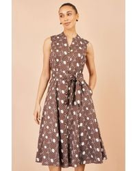 Yumi' - Cotton Embroidery Shirt Dress - Lyst