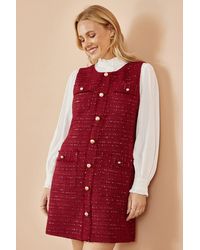 Yumi' - Boucle Tunic Dress - Lyst