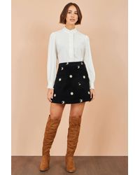 Yumi' - Cosmic Embroidered Mini Skirt - Lyst