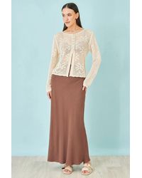 Yumi' - Viscose Maxi Skirt - Lyst