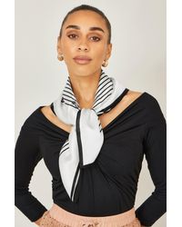 Yumi' - 100% Silk Butterfly Stripe Scarf - Lyst
