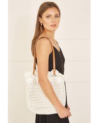 Yumi' - Handmade Crochet Bag With Pu Shoulder Strap - Lyst