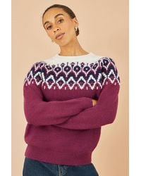 Yumi' - Fair Isle Relaxed Fit Knitted Jumper - Lyst