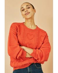 Yumi' - Heart Knit Relaxed Jumper - Lyst