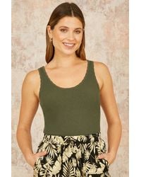 Yumi' - Fine Knit Vest Top - Lyst