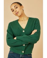 Yumi' - Relaxed Fit Cardigan With Stitch Detail - Lyst
