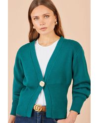 Yumi' - Knitted Button Cardigan - Lyst