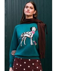 Yumi' - Dalmatian Intarsia Relaxed Jumper - Lyst