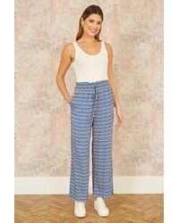 Yumi' - Geo Print Relaxed Fit Trousers - Lyst