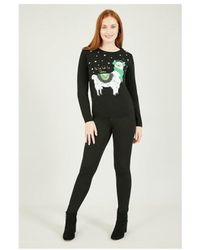 Yumi' - Fa La La Llama Xmas Knitted Jumper - Lyst