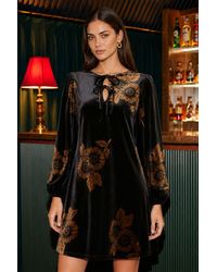Yumi' - Velvet Sunflower Print Tunic - Lyst