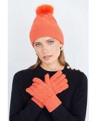 Yumi' - Cable Knitted Gloves - Lyst