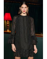 Yumi' - Foil Print Tunic With Flared Sleeves - Lyst