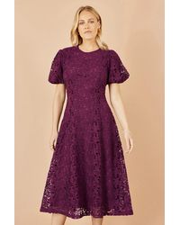 Yumi' - Lace Midi Skater Dress - Lyst