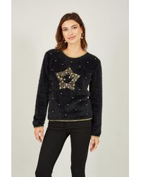 Yumi' - Fluffy Star Christmas Jumper - Lyst