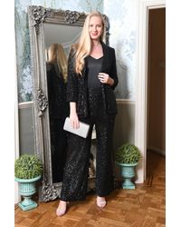 Yumi' - Sequin Blazer With Pockets - Lyst