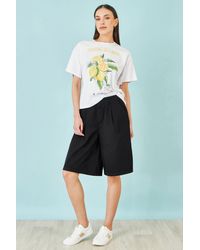 Yumi' - Cotton Bermuda Shorts - Lyst