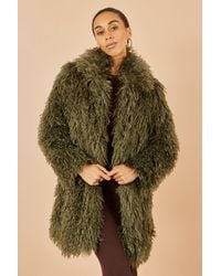 Yumi' - Luxe Long Hair Fur Coat - Lyst